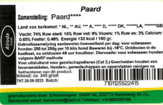 Afbeeldingen van Alroda Puur Verse Vleesworst 100% Kalkoen (1000 gram)